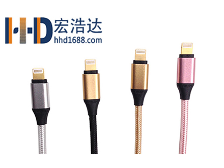 铝合金编织闪充lightning快充数据线